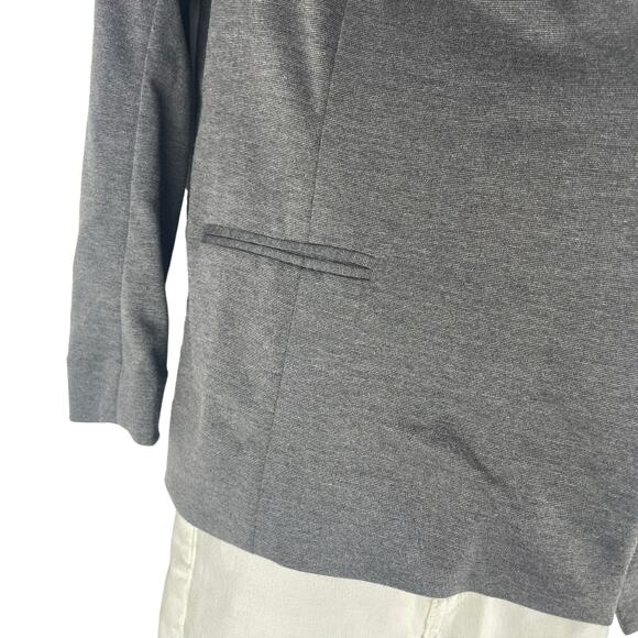 Lori Goldstein Drape Collar Open Front Blazer Jacket Gray Size XXS - Picture 4 of 7